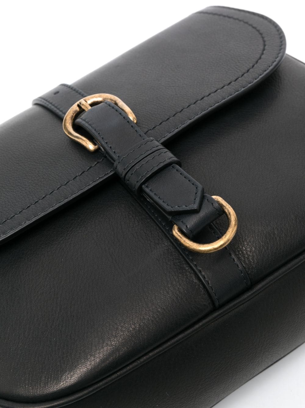 Shop Golden Goose Sally Leather Shoulder Bag In Black