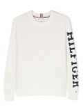 Tommy Hilfiger Junior monotype logo jumper - White