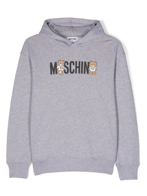 Moschino Kids logo-print cotton hoodie