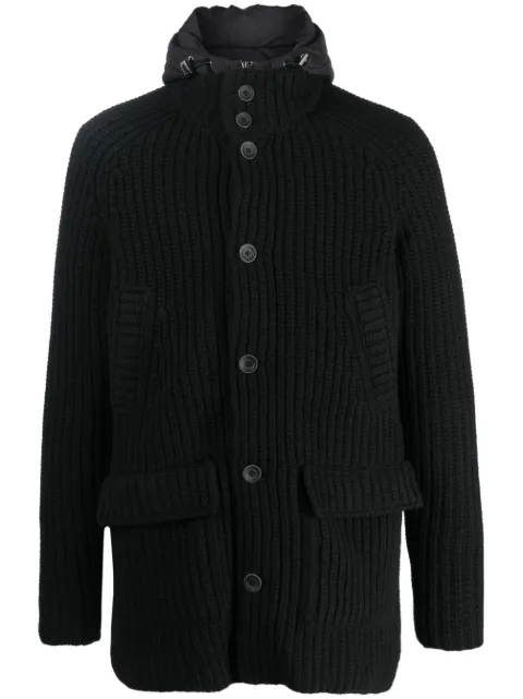 Herno knitted hooded jacket