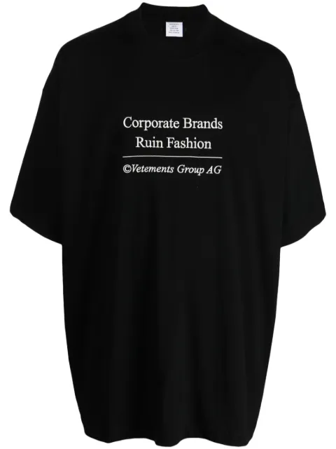 VETEMENTS logo-print cotton T-shirt 