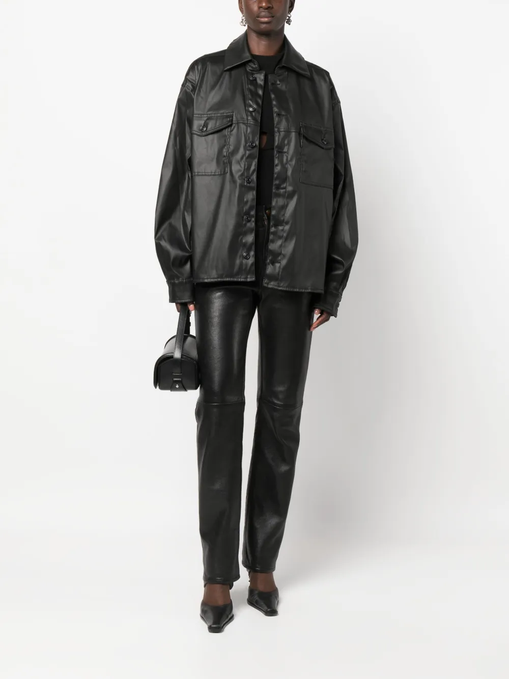 Ottolinger logo-patch shirt jacket - Zwart