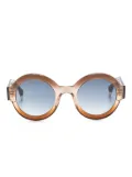 GIGI STUDIOS gradient-effect round-frame sunglasses - Brown