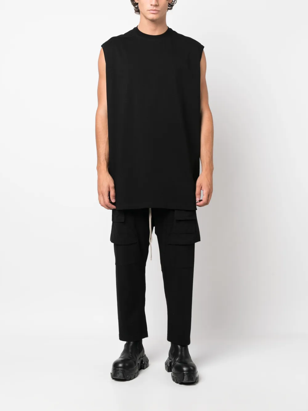 Rick Owens Mouwloos T-shirt - Zwart