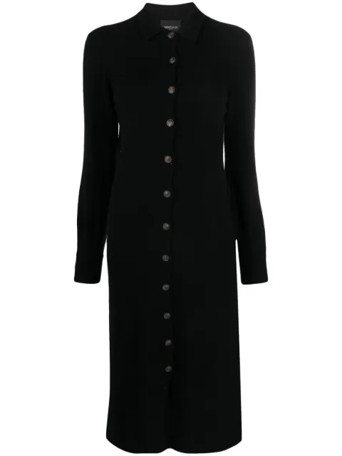 Simonetta Ravizza long-sleeve cashmere shirtdress