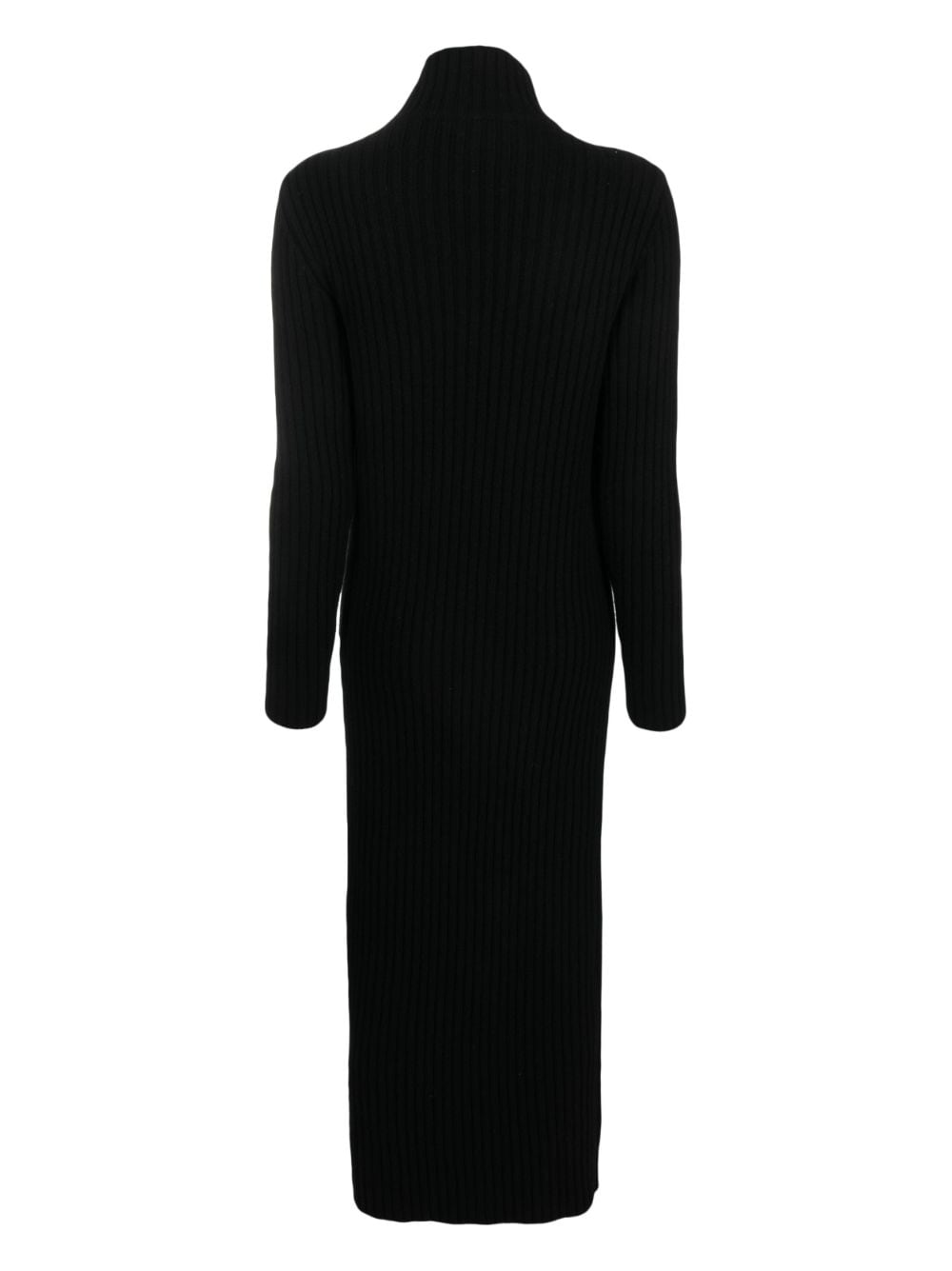 Shop Simonetta Ravizza Annecy High-neck Cashmere-wool Dress In Black