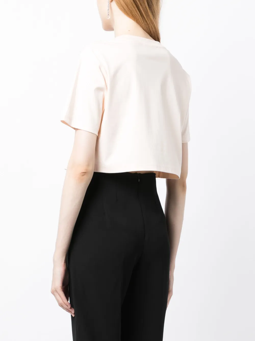 Lanvin Scratch & Sniff Cropped T-shirt In Pink