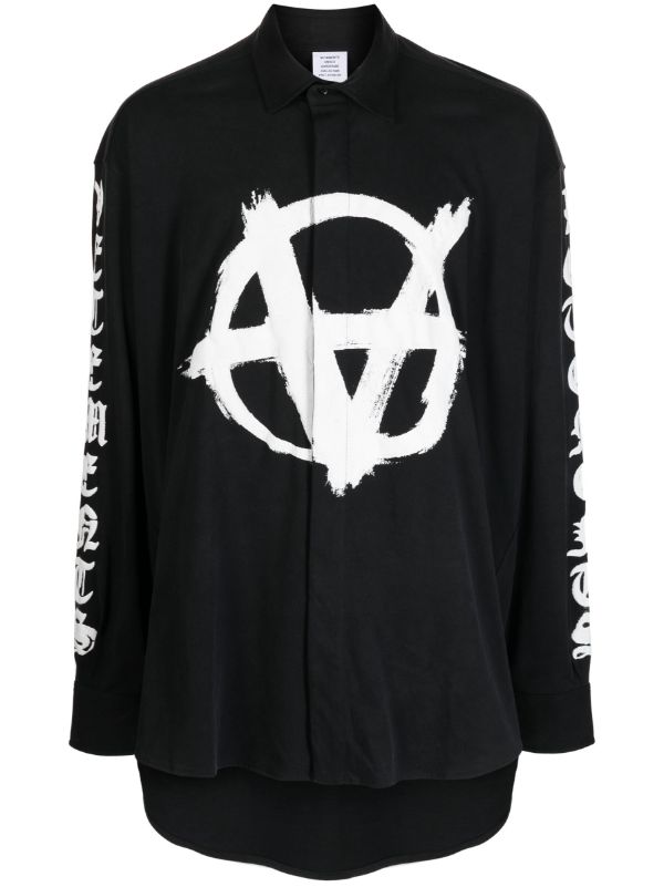 VETEMENTS Anarchy-logo Cotton T-shirt - Farfetch