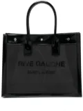 Saint Laurent Rive Gauche patent-finish tote bag - Black