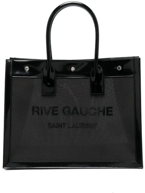 Saint Laurent Rive Gauche patent-finish tote bag WOMEN