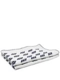 Autry logo-print wool-blend throw - White