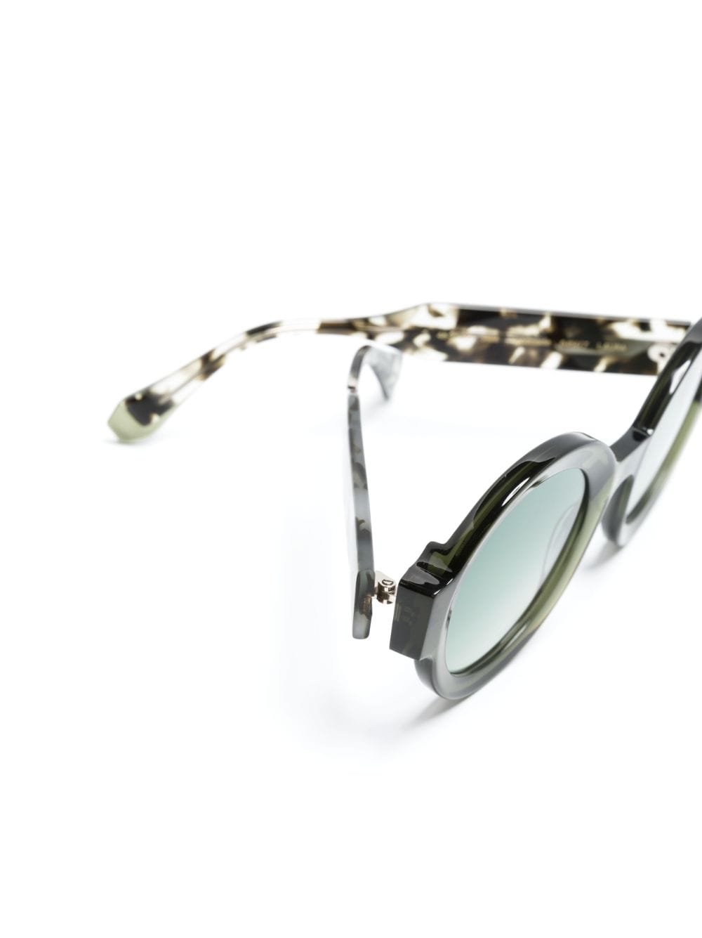 Shop Gigi Studios Laura Transparent Round-frame Sunglasses In Grau