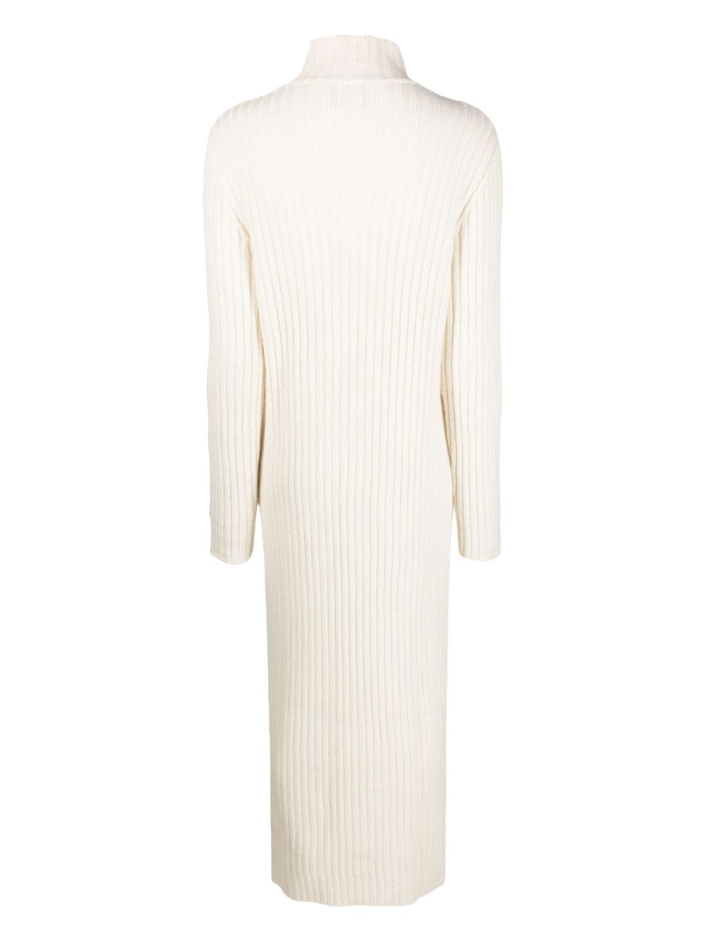 Shop Simonetta Ravizza Annecy High-neck Cashmere-wool Dress In White