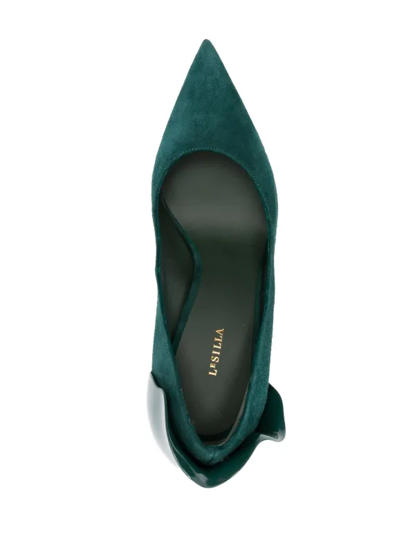 Dark green hot sale suede pumps