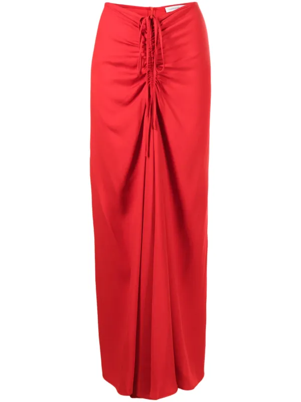 Christopher Esber High-waist Draped Skirt in Red