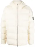 Stone Island feather down hooded coat - Neutrals