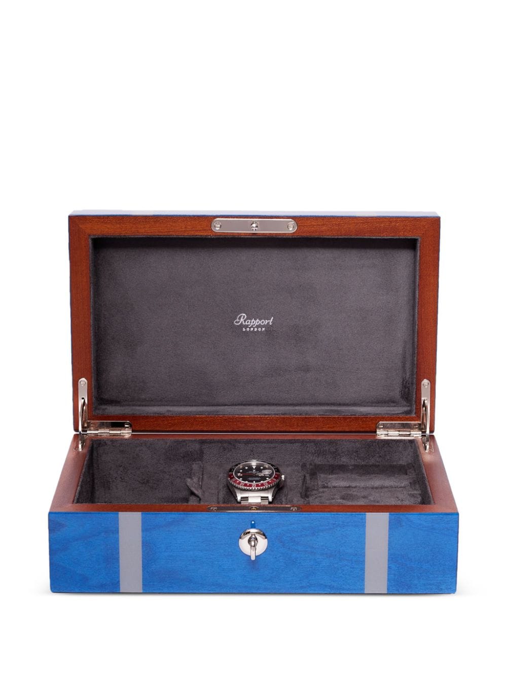 Shop Rapport Carnaby Wood Accessory Box (28cm X 17cm) In Blue