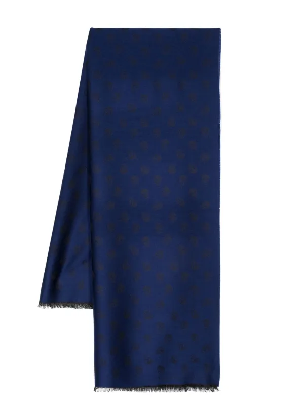 Navy blue deals silk scarf