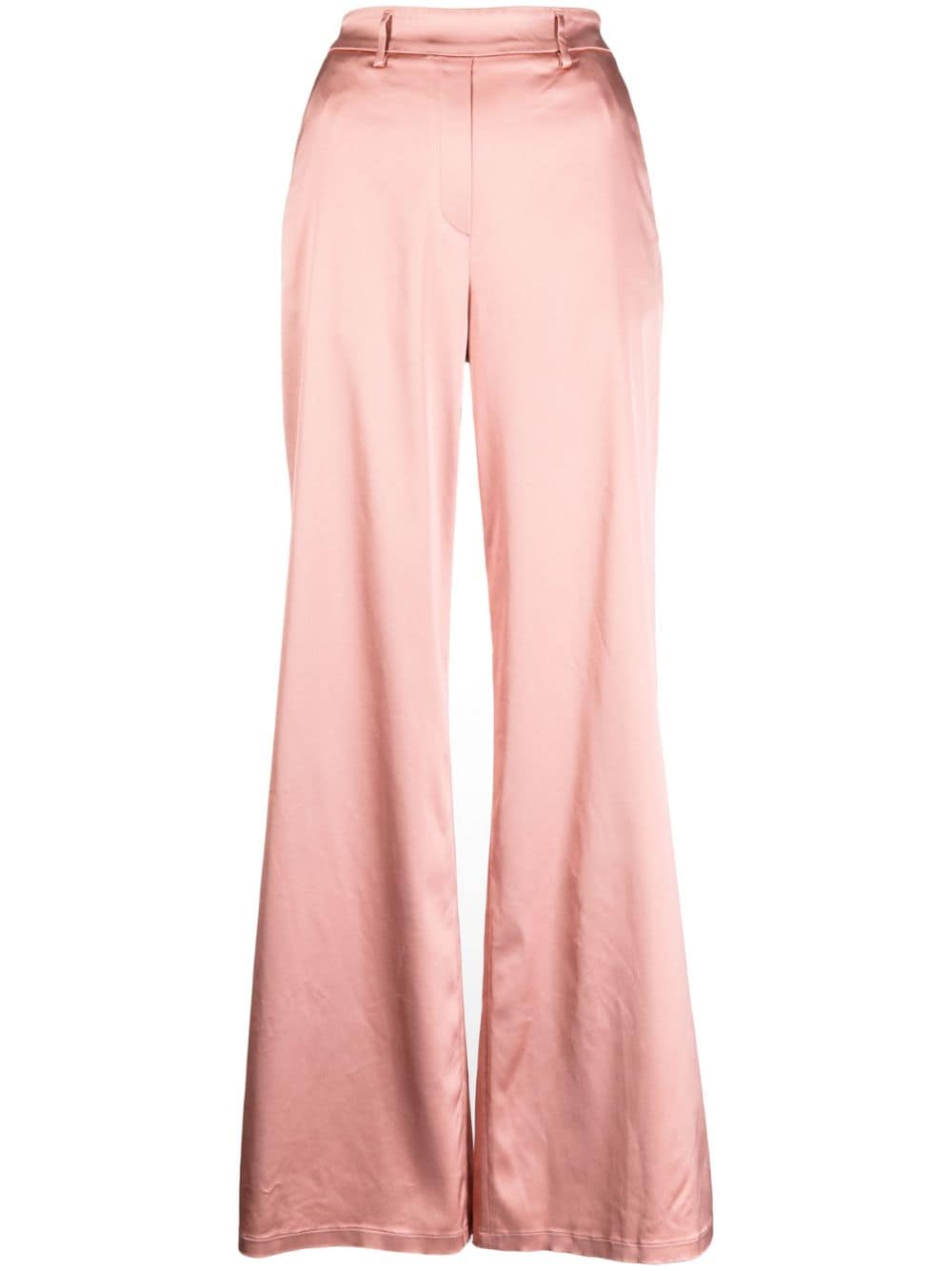 forte forte pantalon en satin à coupe ample - rose