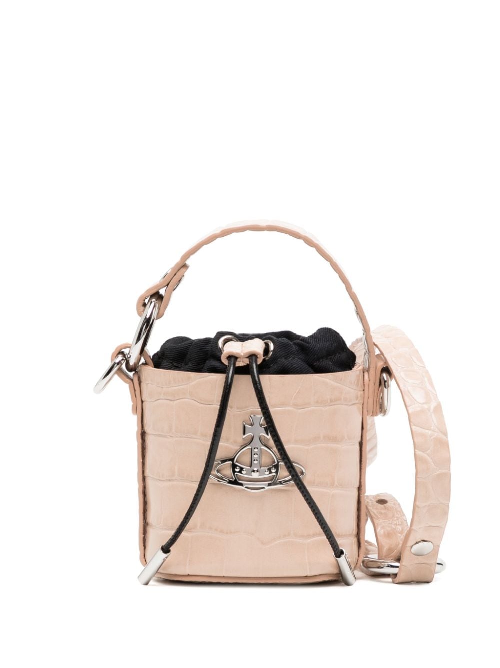 Shop Vivienne Westwood Daisy Croco Mini Bag In Pink