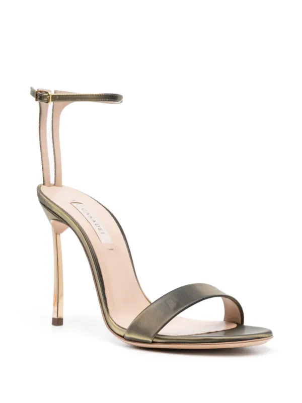 Casadei Blade Astrolabio 120mm Leather Sandals Farfetch