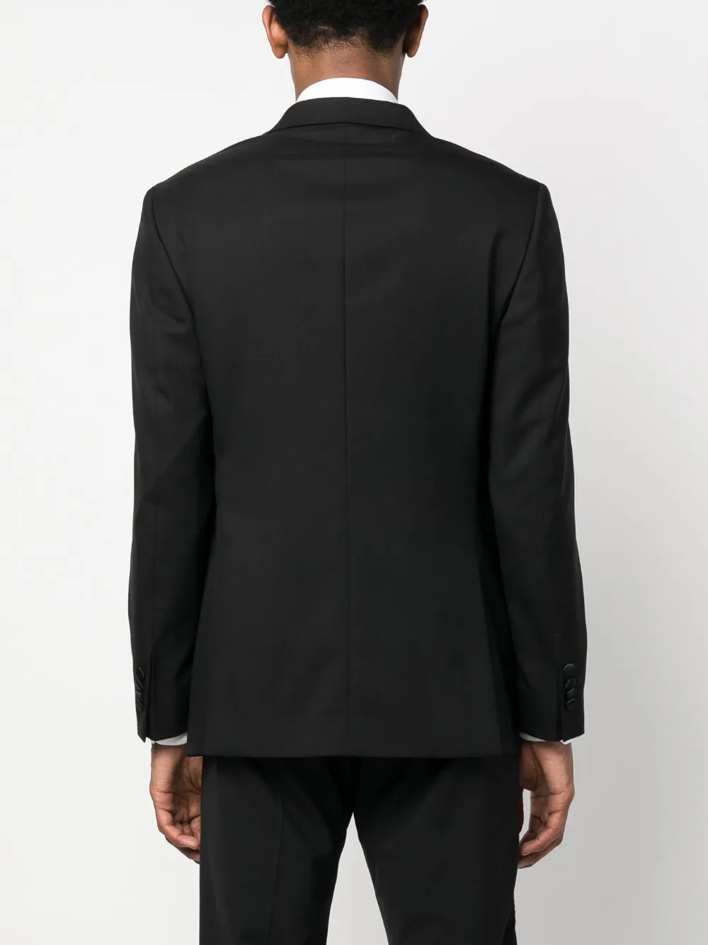 Shop Eraldo Single-breasted Wool Blazer In Black