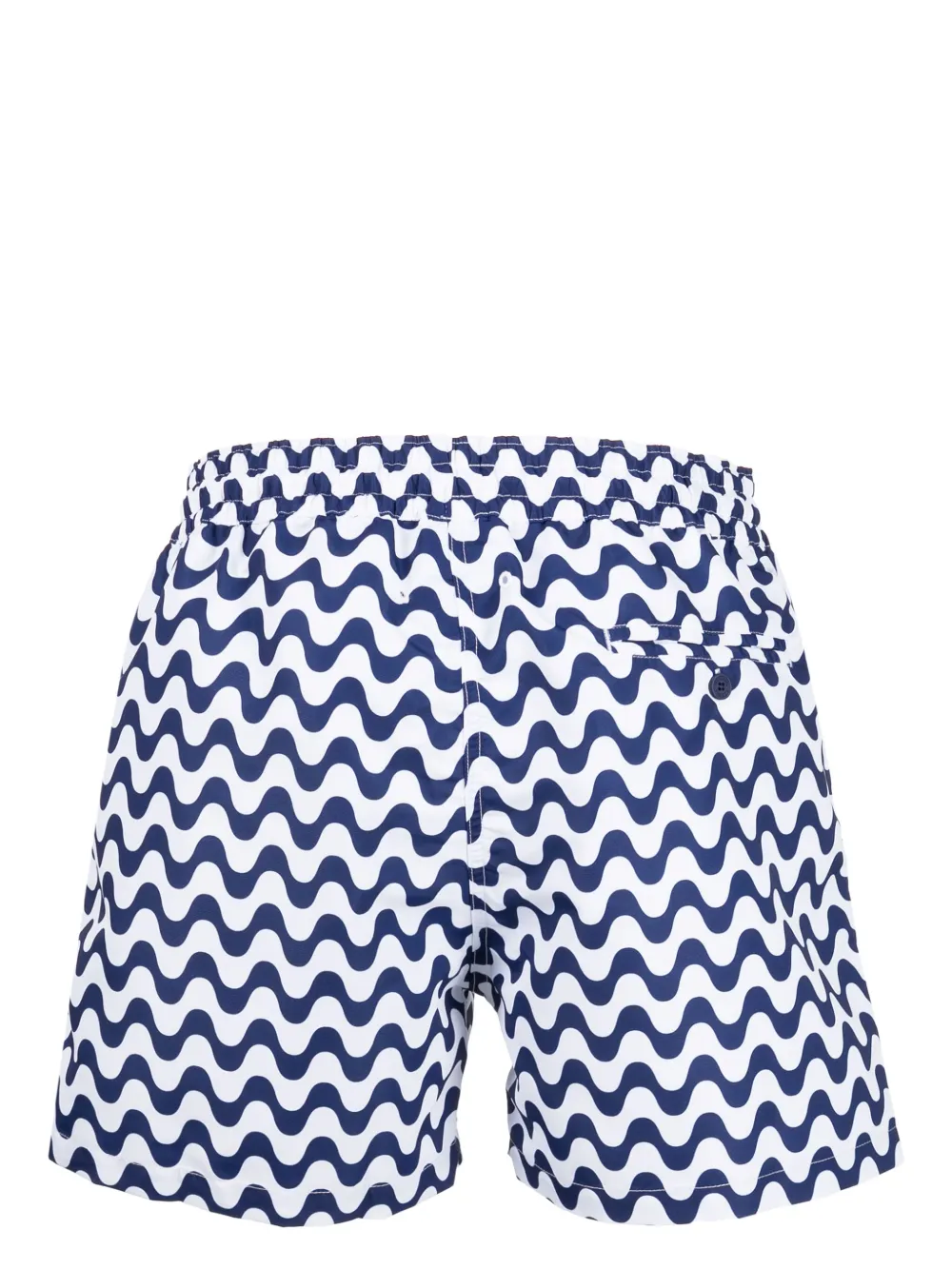 Frescobol Carioca Copacabana zigzag-patterned swim shorts - Wit