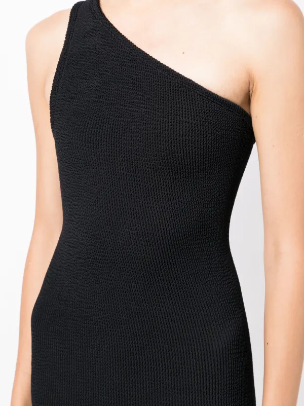 ワンピース Hunza G 'Nancy' dress Hunza G Nancy One Piece in Black & Gold Lurex | REVOLVE