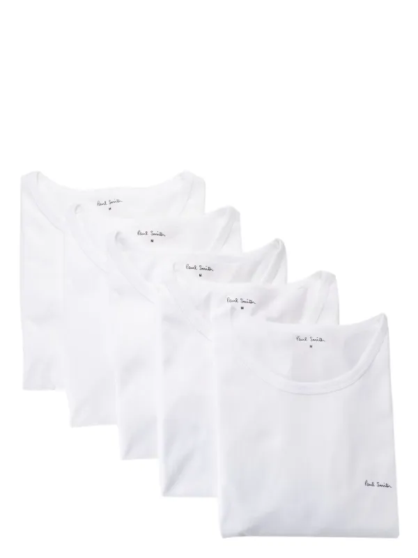 Paul Smith Cotton T-shirts (pack Of five) | White | FARFETCH GE