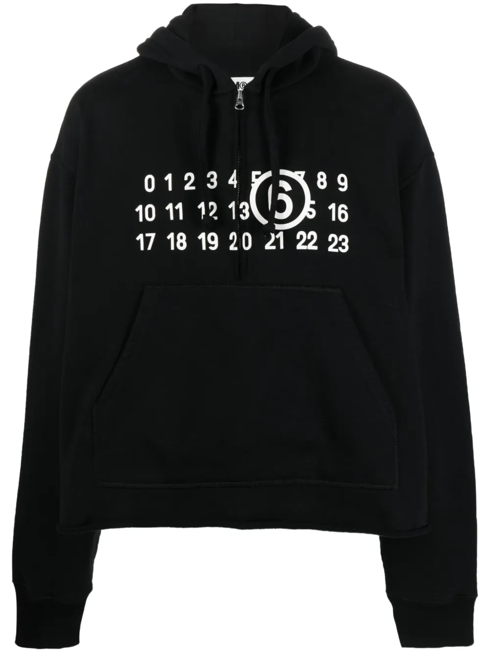 MM6 Maison Margiela logo-print half-zip Hoodie - Farfetch