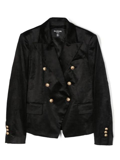 Balmain Kids blazer de pana con doble botonadura