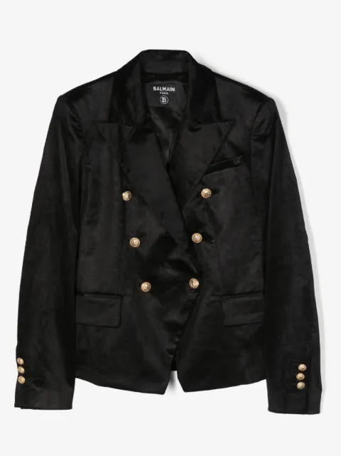 Balmain Kids double-breasted corduroy blazer