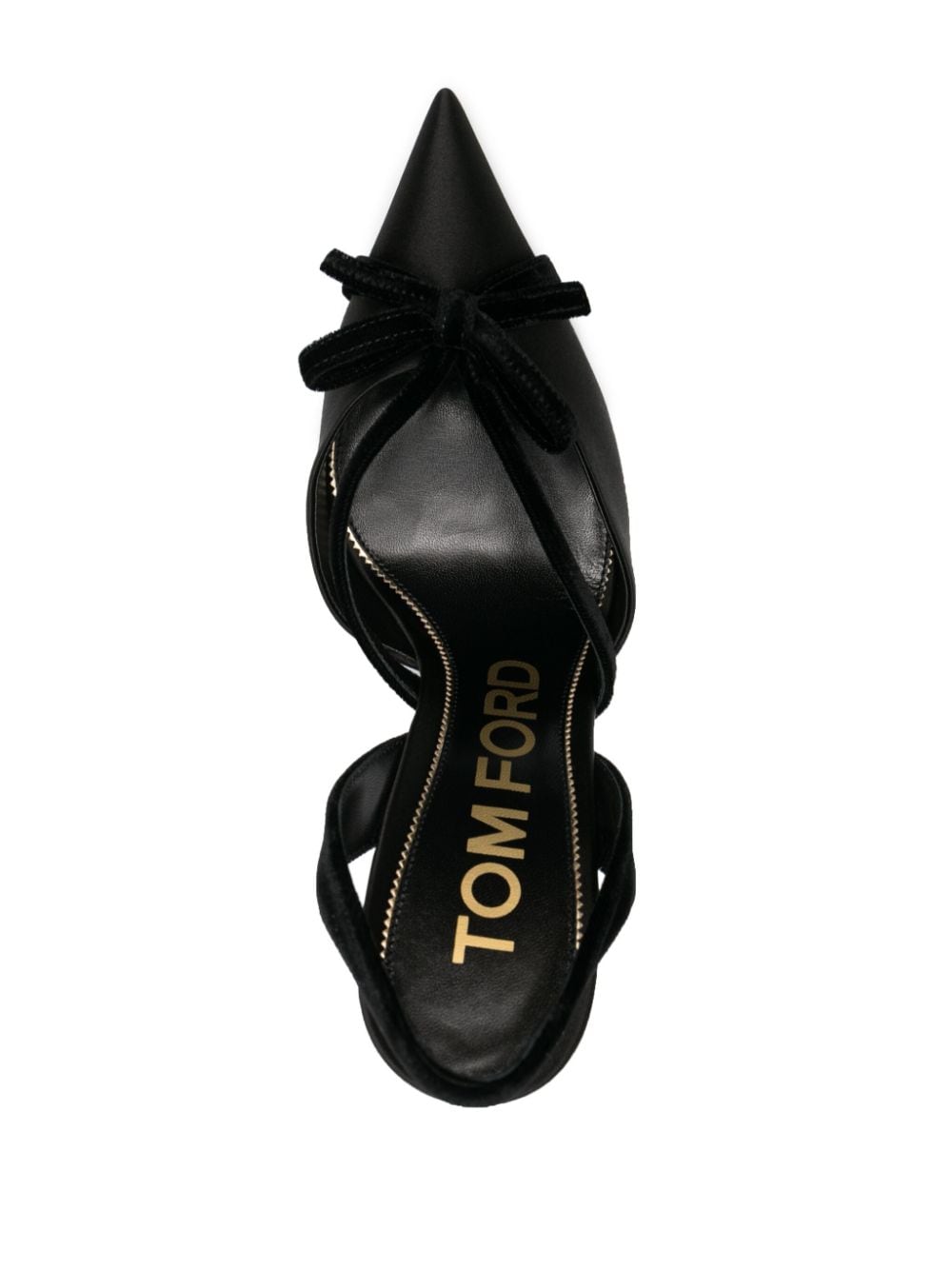 Shop Tom Ford 115mm Bow-detail Slingback Sandals In Black