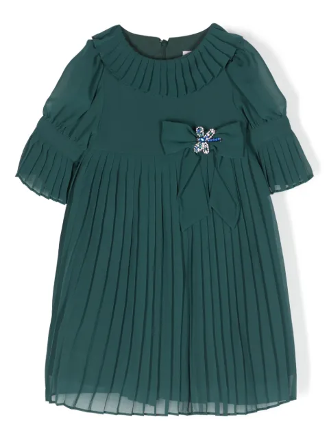 Patachou bow-detail pleated dress