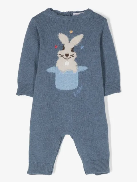 Patachou patterned intarsia-knit romper