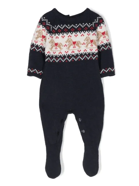 Patachou patterned intarsia-knit pajamas