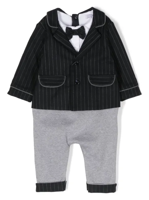 Patachou contrasting-trim layered cotton romper