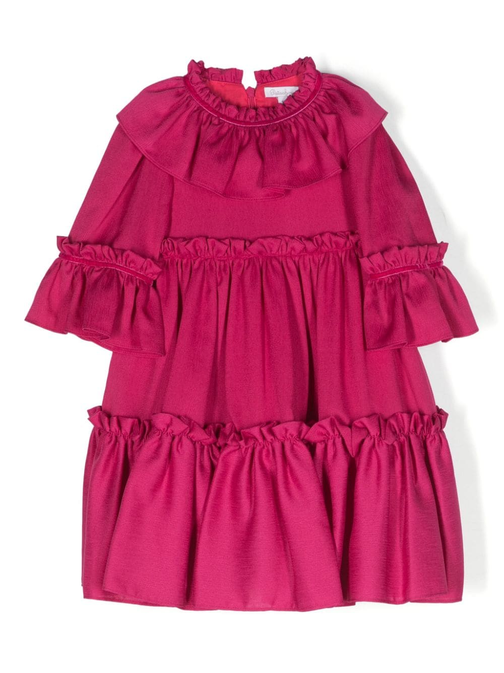 Patachou Kids' Ruffle-detailing A-line Dress In Pink