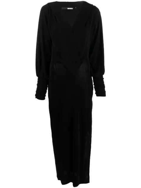 ROTATE BIRGER CHRISTENSEN V-neck long-sleeve dress