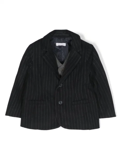 Patachou pinstripe-pattern single-breasted blazer