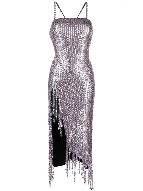 The Attico Avery pailette-embellished midi dress