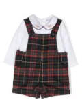Patachou embroidered-motif tartan-pattern shorties