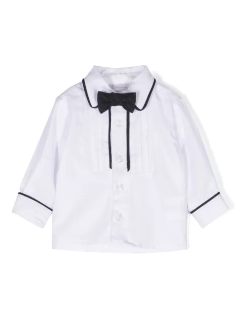 Patachou bow-detail two-tone shirt