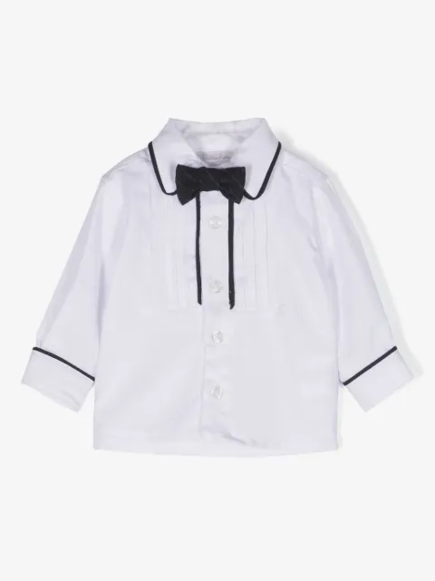 Patachou bow-detail two-tone shirt