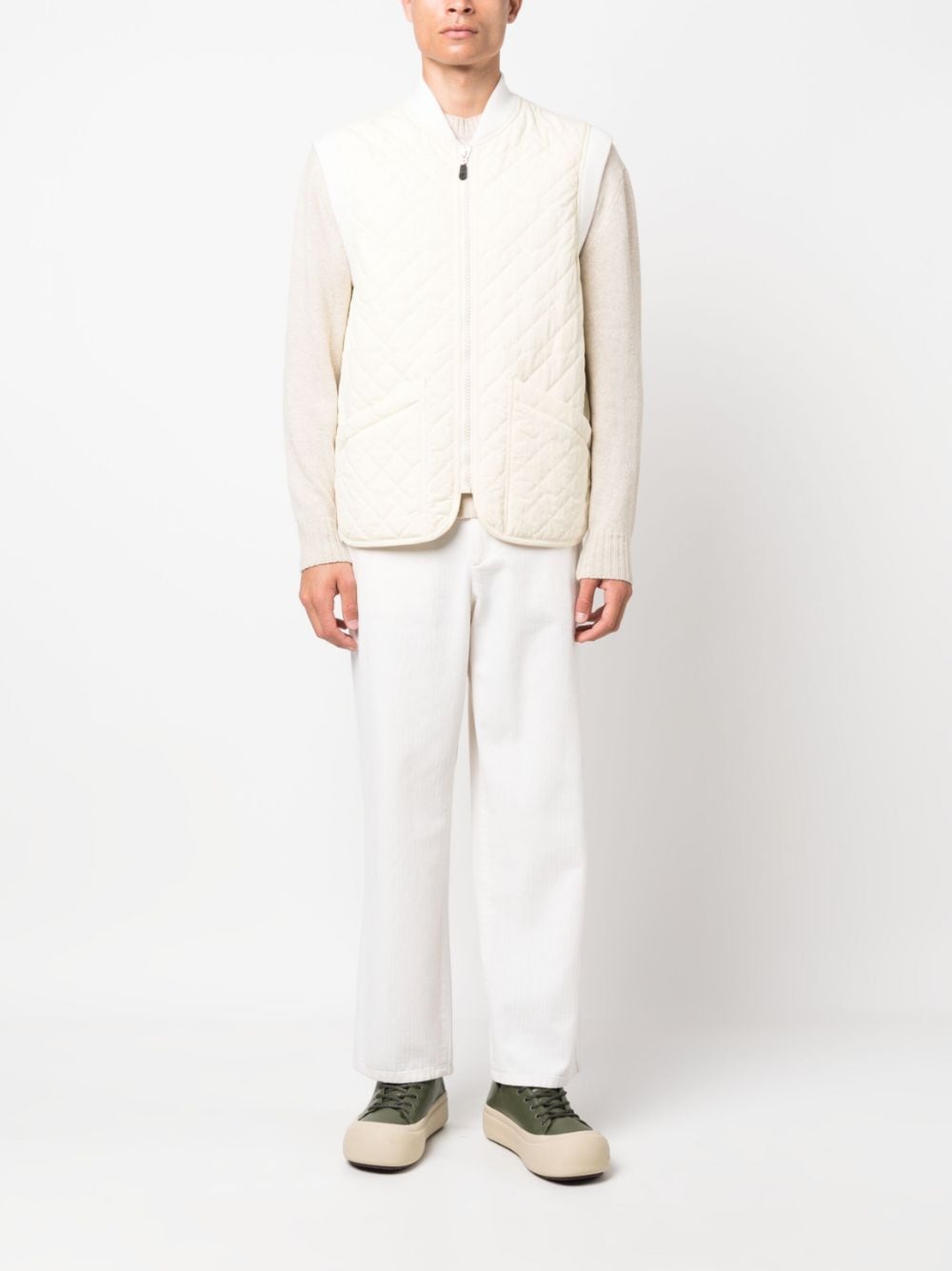 Image 2 of A.P.C. diamond-quilted zip-up gilet
