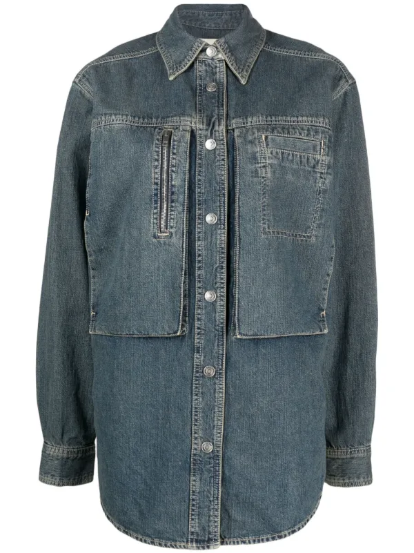 Stone island best sale denim overshirt