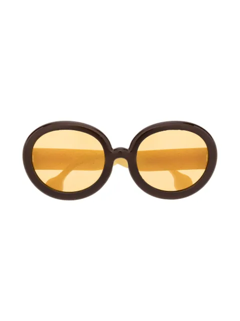 The Animals Observatory round-frame logo-print sunglasses