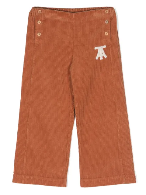 The Animals Observatory pantalones de pana con parche del logo