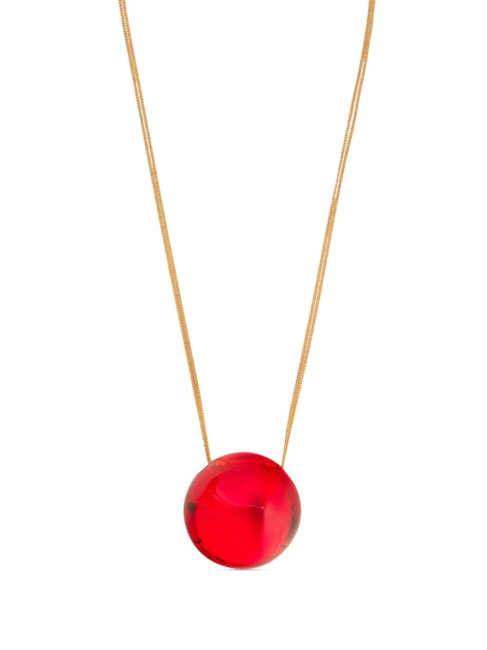 Ferragamo Oversize-pendant Necklace In Red