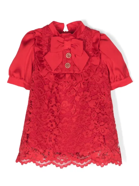Patachou floral-lace cotton dress